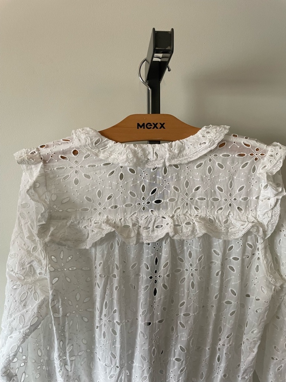 NEW Wilfred La Boheme Gaia Eyelet Dress Ruffled Boho Cottagecore Prairie Cotton - Picture 6 of 11